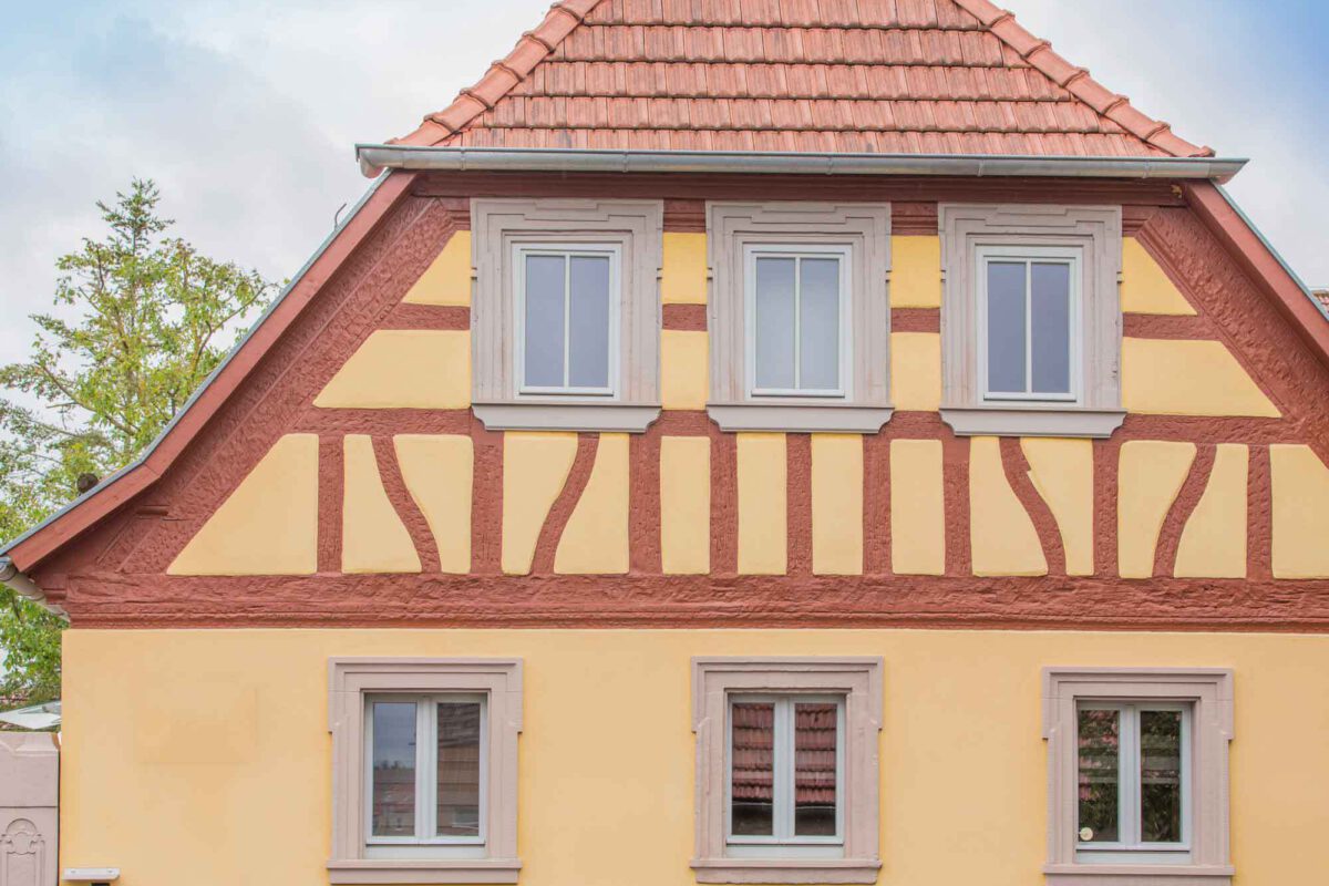 Detailaufnahme Sanierung Zweiseithof in Luelsfeld